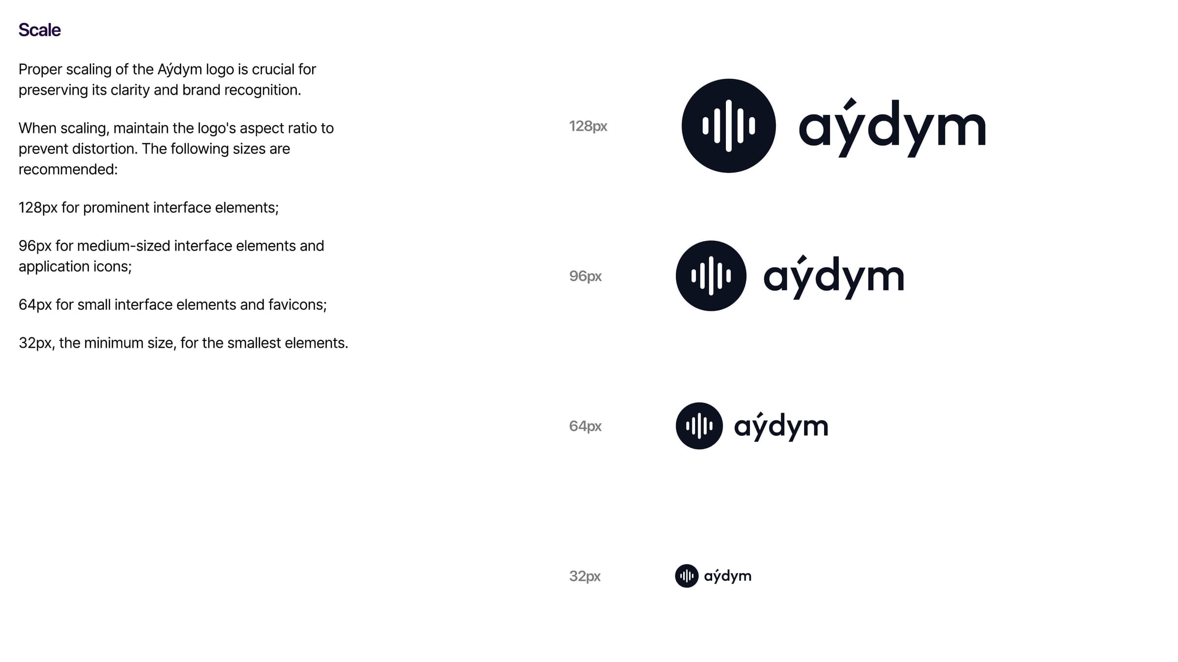 Scale — 128 down to 32 px
