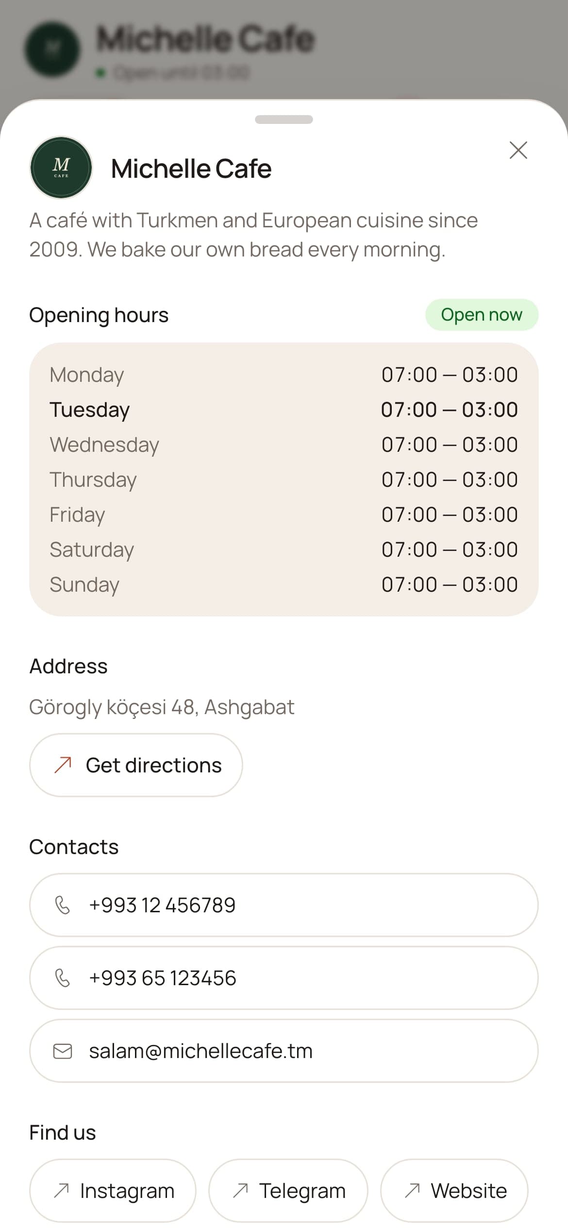 The place — hours, the way there, how to reach it